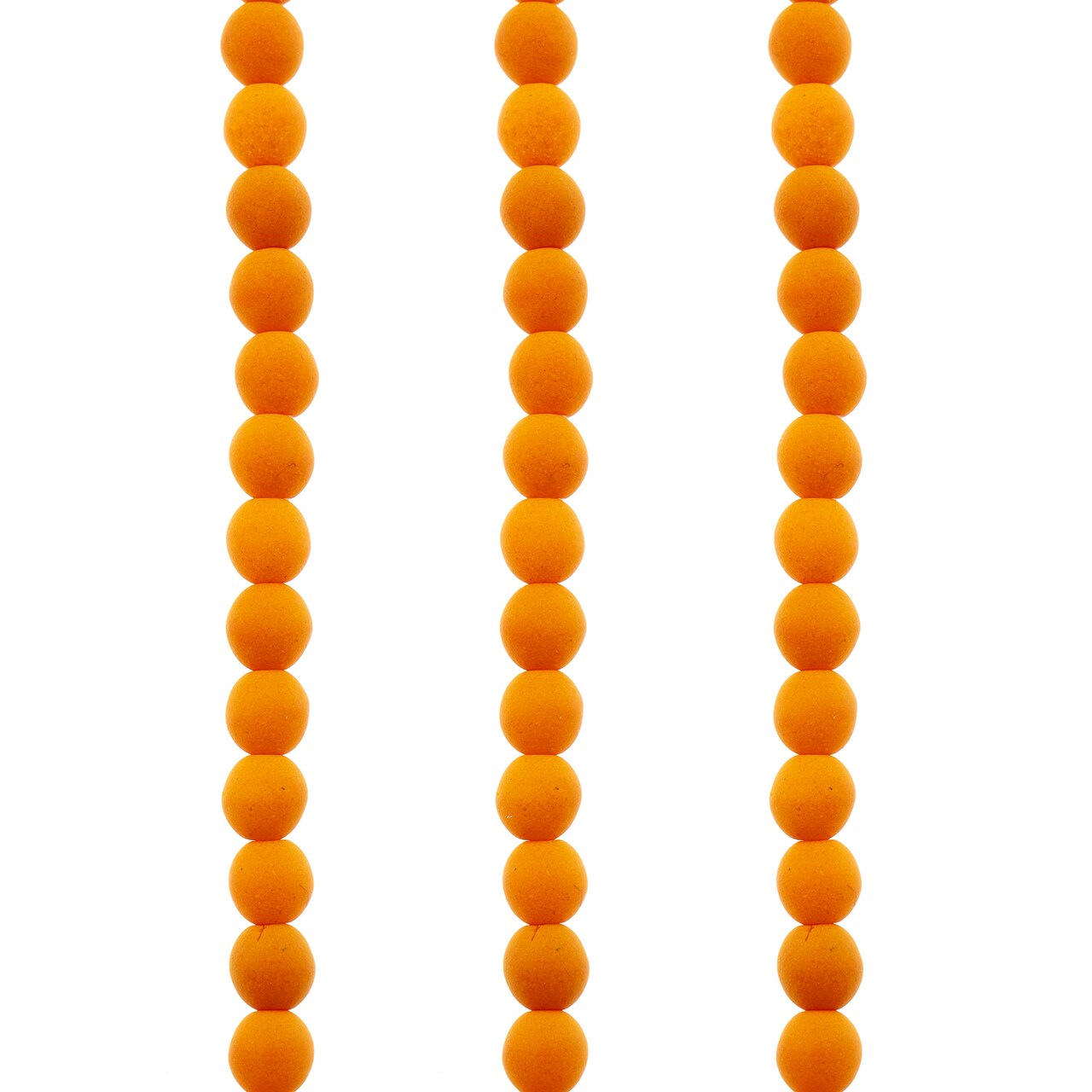 John Bead Czech Glass White Alabaster Velvet Round Bead 3 Strands